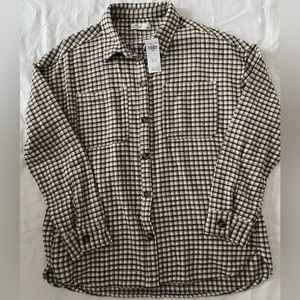 NWT Oversized Flannel Shirt